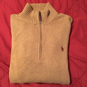 Polo zip neck sweater